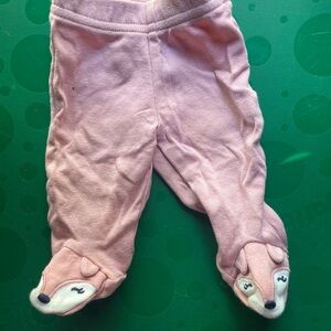 Adorable Pink Baby Pants with Fox Feet